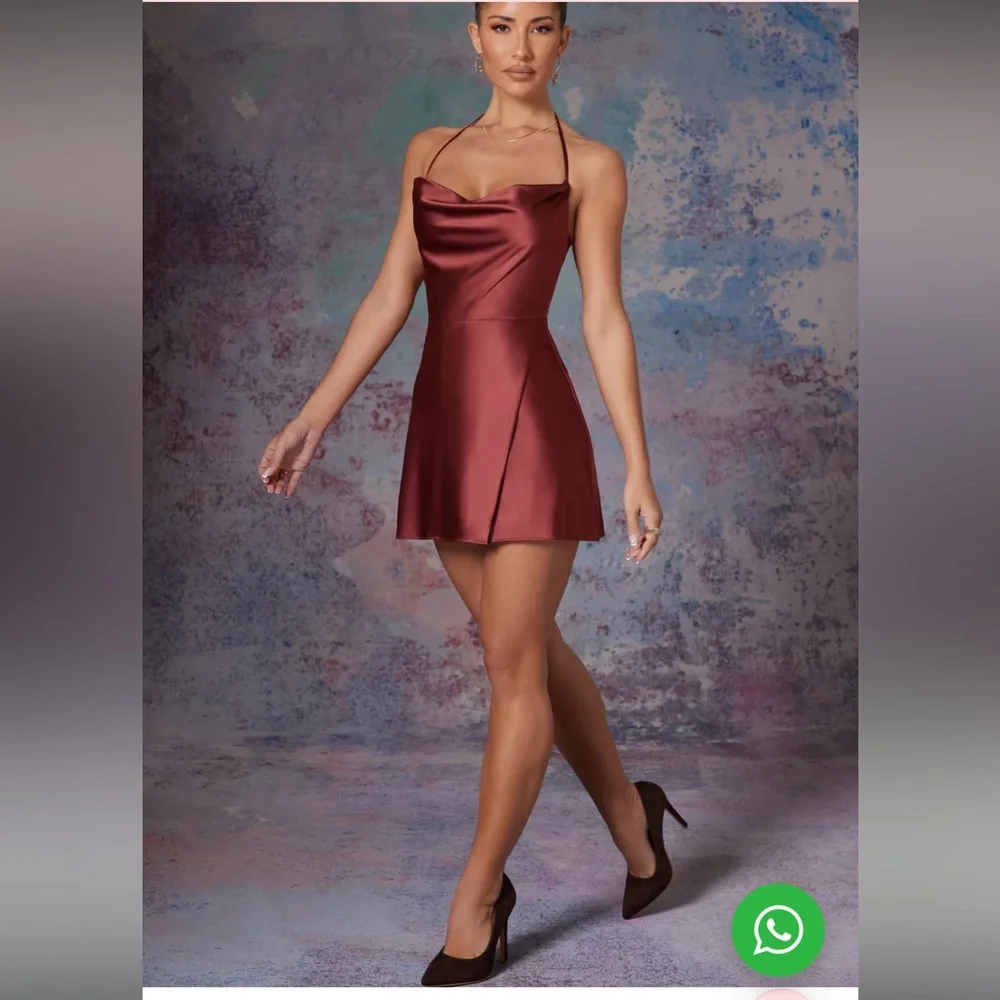 Oh Polly Lenora dress in brick color - Picture 4 of 7